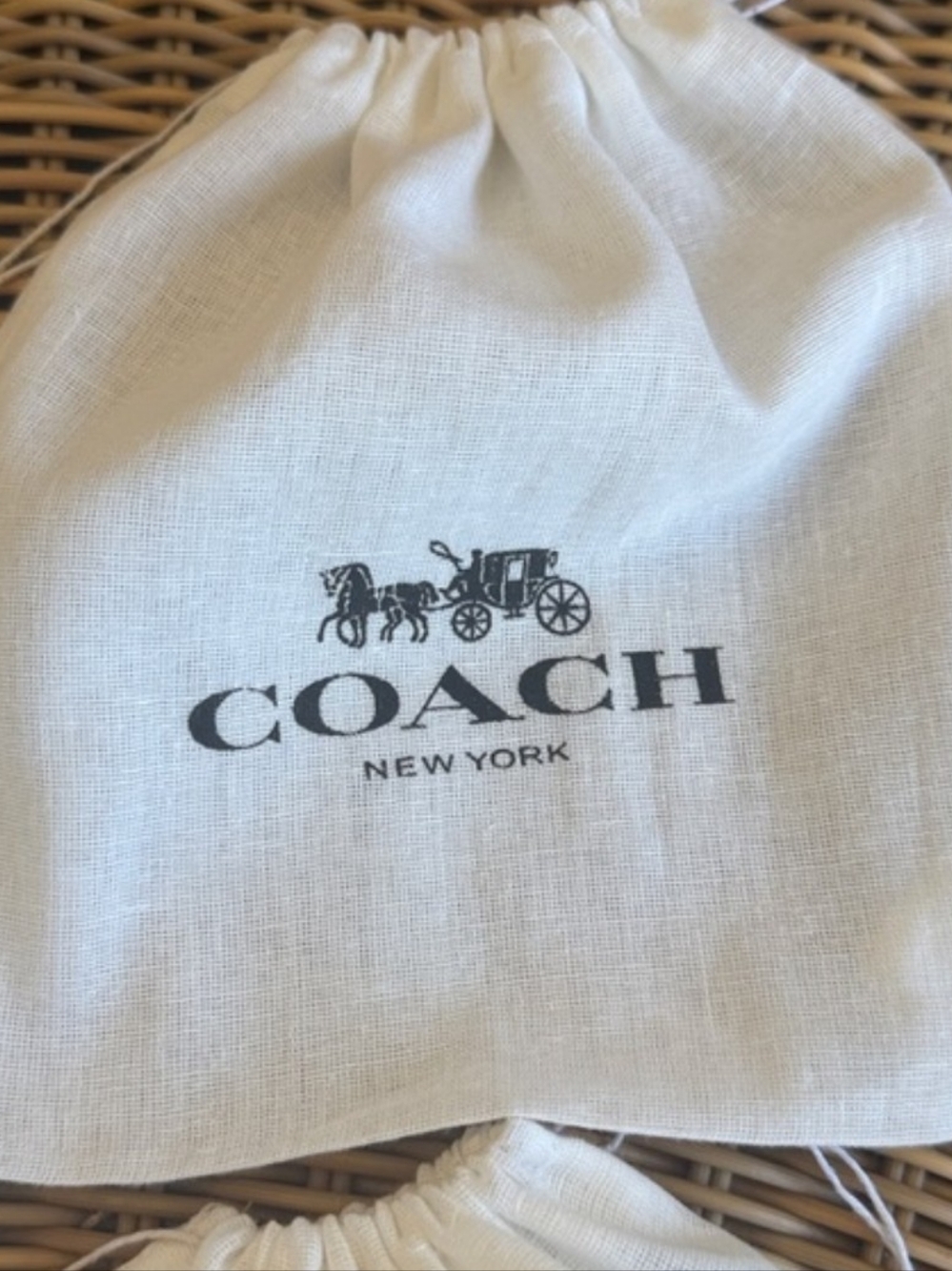 2 New Authentic Coach Dustbags 8x8